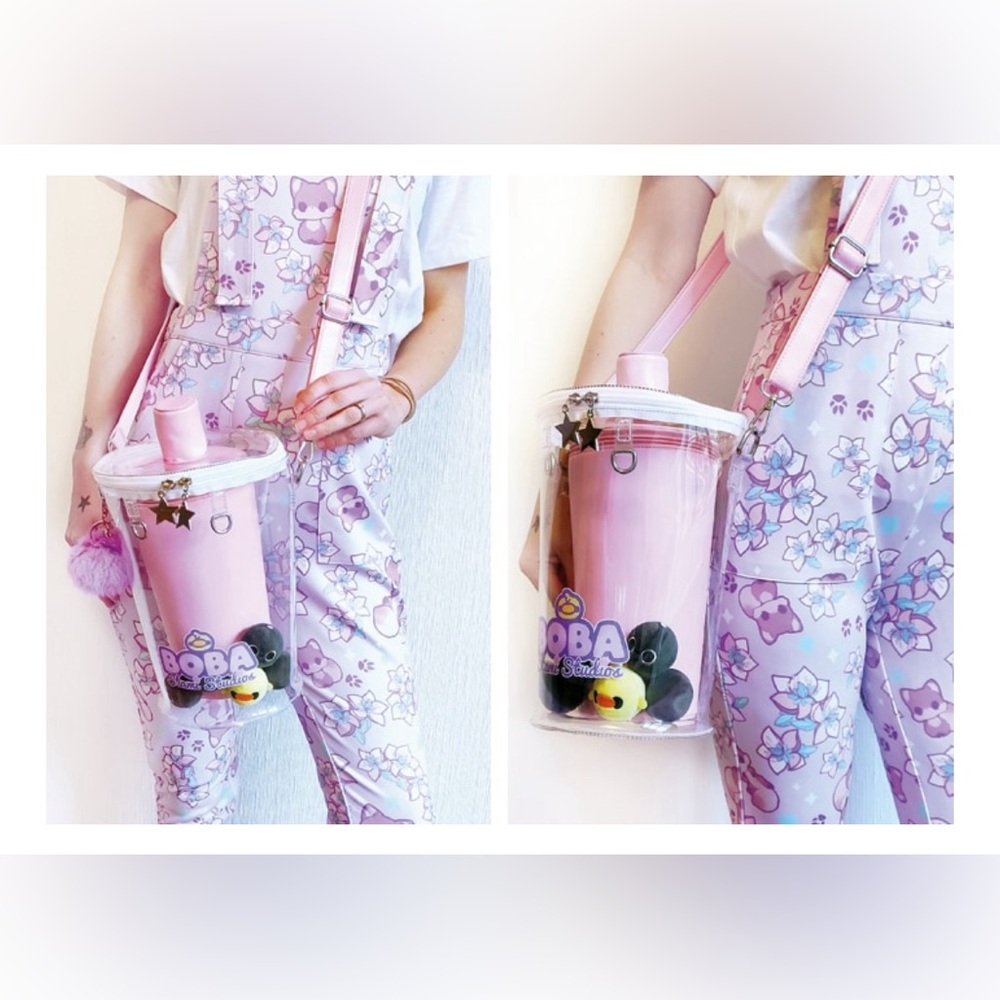 Boba Tea Ita Bag STAMI STUDIOS Lavender Bubble Tea
